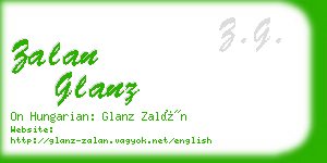 zalan glanz business card